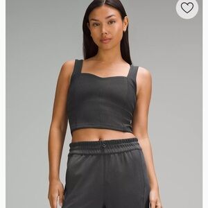 Lululemon Ribbed Softstreme Sweetheart Tank Top in Black